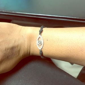 Third eye bracelet with black band